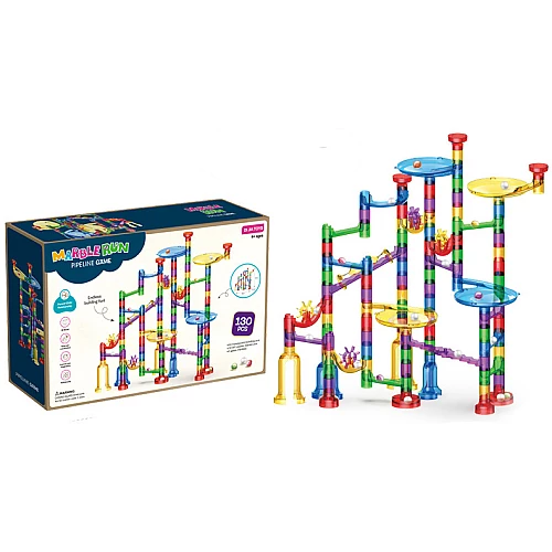 Розвиваючий STEM конструктор прозорий лабіринт з кульками (130 деталей) від Obetty