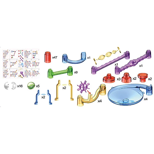 Розвиваючий STEM конструктор прозорий лабіринт з кульками (130 деталей) від Obetty