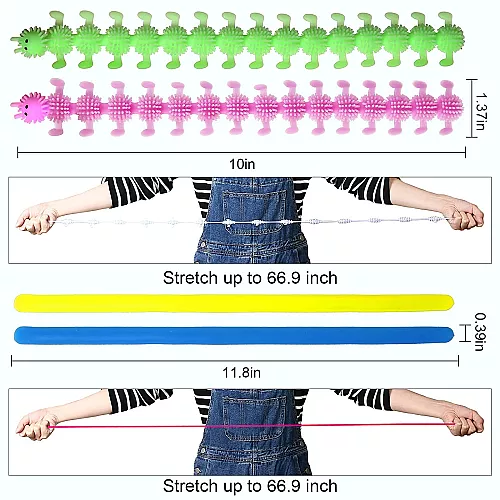 Розвиваючий сенсорний набір гумки Палички і гусениці (4 шт)