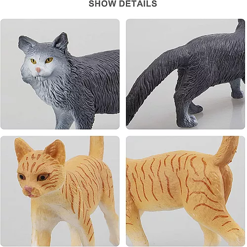 Развивающий набор мини фигурки Серые и рыжие кошки (8 шт) от Toymany Развивающий набор мини фигурки Серые и рыжие кошки (8 шт) от Toymany
