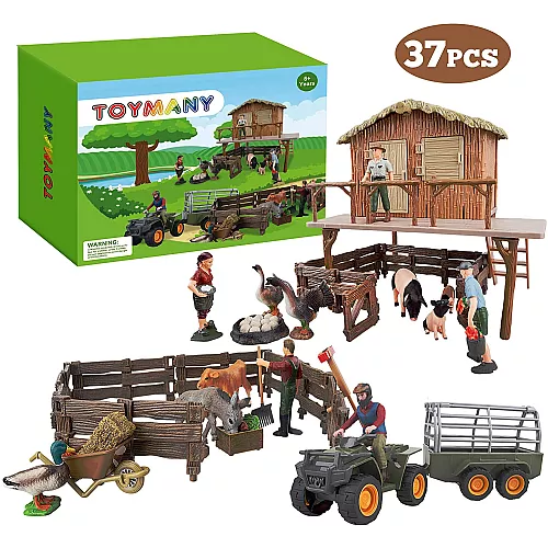 Розвиваючий набір міні фігурки Ферма (37 шт) від Toymany Розвиваючий набір міні фігурки Ферма (37 шт) від Toymany