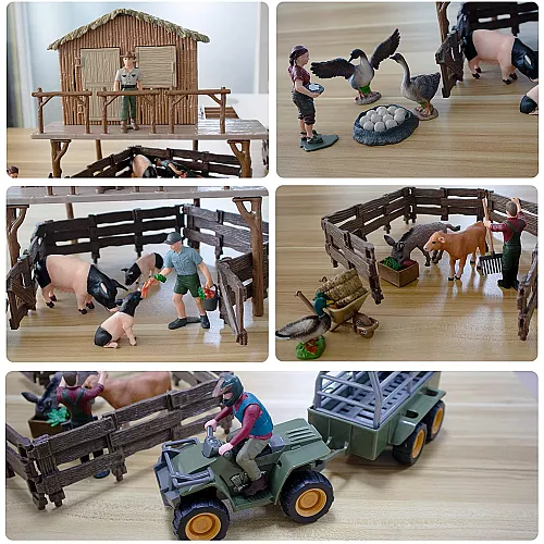 Розвиваючий набір міні фігурки Ферма (37 шт) від Toymany Розвиваючий набір міні фігурки Ферма (37 шт) від Toymany
