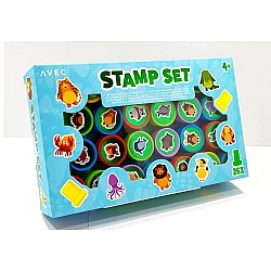 Розвиваючий набір штампів тварини  та овочі (26 шт)