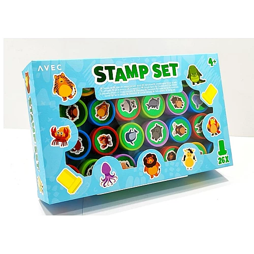 Развивающий набор штампов животные и овощи (26 шт)
