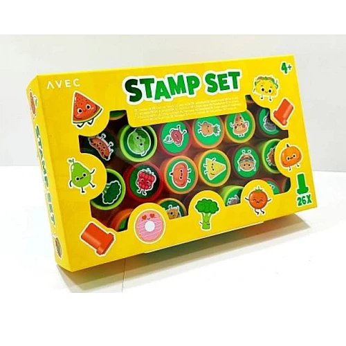 Развивающий набор штампов животные и овощи (26 шт)