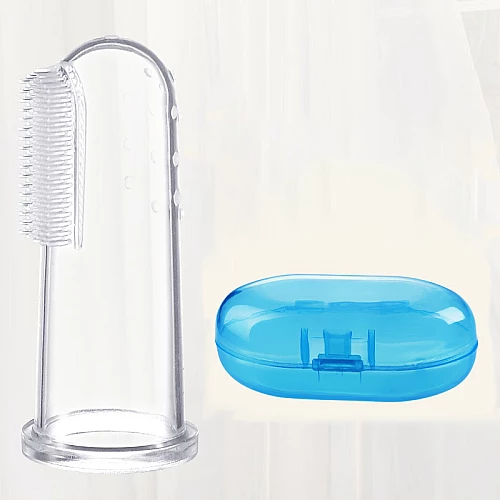 Детская зубная щетка на палец в футляре (1 шт)