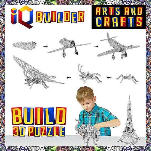 Развивающий конструктор 3D пазл раскраска от IQ BUILDER Развивающий конструктор 3D пазл раскраска от IQ BUILDER
