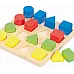 Розвиваючий дерев'яний набір вкладиш Геометричні фігури (16 шт)