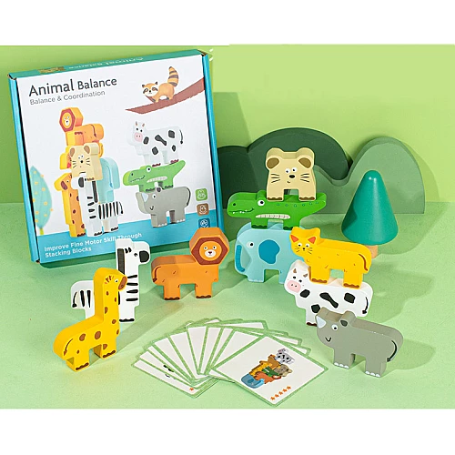 Розвиваюча дерев'яна гра балансир Тваринки від Obetty