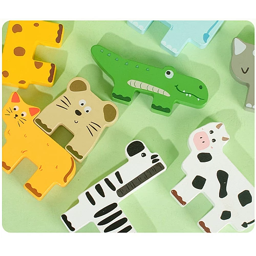 Розвиваюча дерев'яна гра балансир Тваринки від Obetty