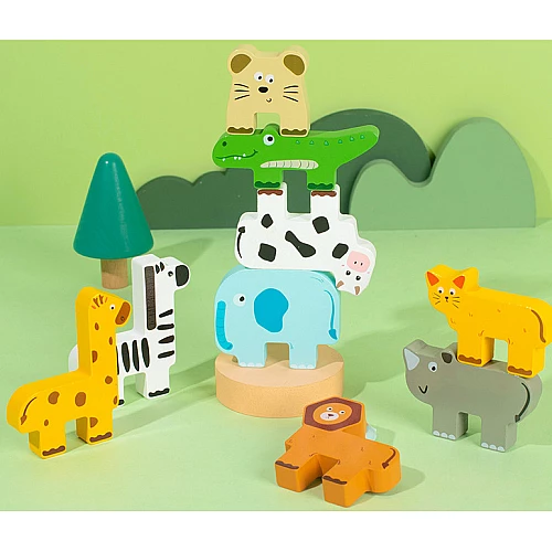 Розвиваюча дерев'яна гра балансир Тваринки від Obetty