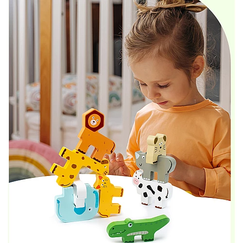 Розвиваюча дерев'яна гра балансир Тваринки від Obetty