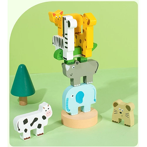 Розвиваюча дерев'яна гра балансир Тваринки від Obetty