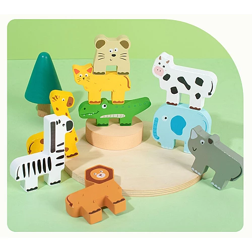 Розвиваюча дерев'яна гра балансир Тваринки від Obetty