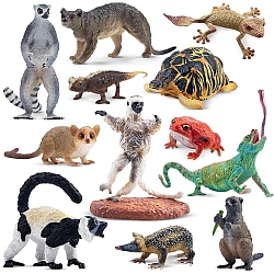 Развивающий набор мини фигурки Животные Мадагаскара (12 шт) от Toymany