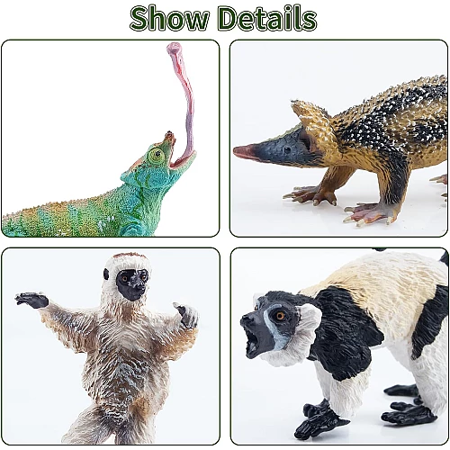 Розвиваючий набір міні фігурки Тварини Мадагаскару (12 шт) від Toymany