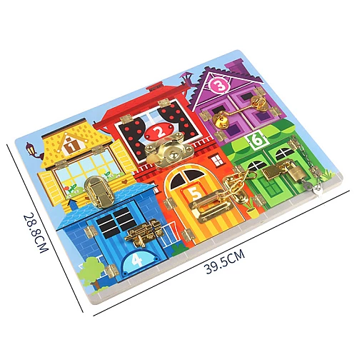 Розвиваюча іграшка бізіборд Будиночок з замочками