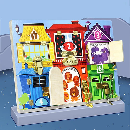 Розвиваюча іграшка бізіборд Будиночок з замочками