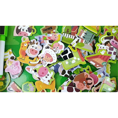 Дерев'яна магнітна дошка Ферма