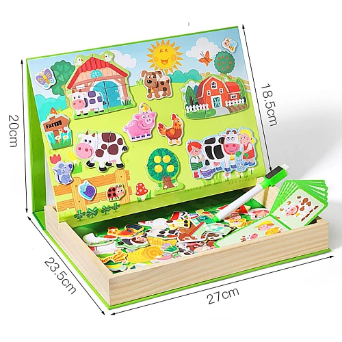 Дерев'яна магнітна дошка Ферма