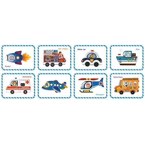 Дерев'яна магнітна дошка Транспорт