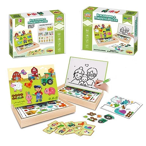 Магнітна гра пазли з дошкою Ферма