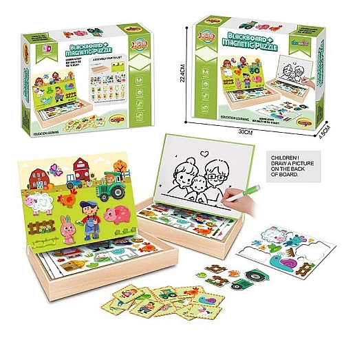 Магнітна гра пазли з дошкою Ферма