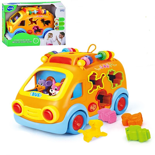 Развивающая сенсорная игрушка Музыкальный автобус от Hola Toy