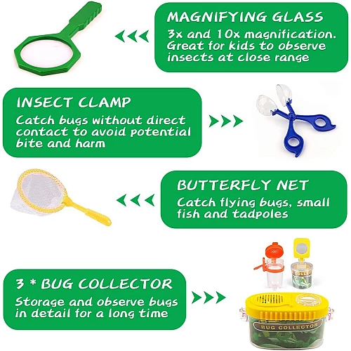 Розвиваючий STEM набір для вивчення комах (24 предмети)