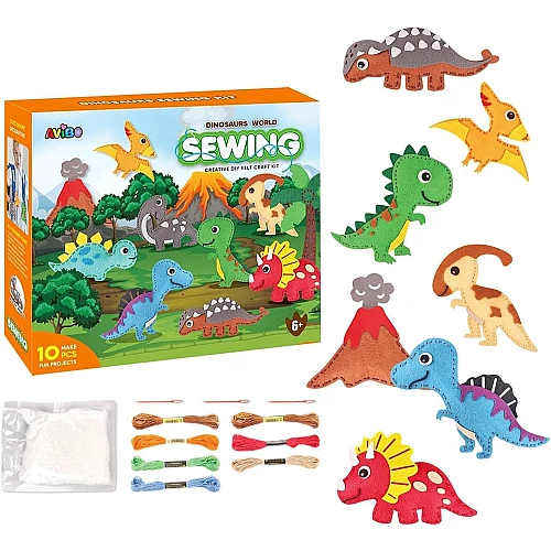 Творческий набор для шитья Динозавры от Obetty