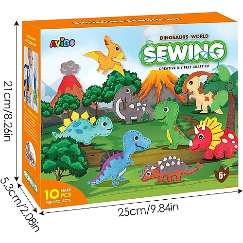 Творческий набор для шитья Динозавры от Obetty