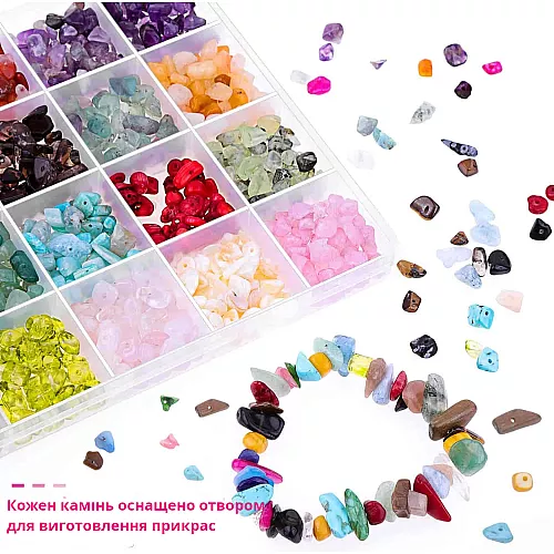 Набор для изготовления украшений Хрустальные бусины (24 цвета)