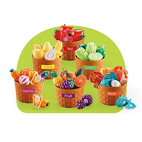 Розвиваючий набір для сортування Продукти в кошиках від Obetty