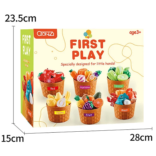 Розвиваючий набір для сортування Продукти в кошиках від Obetty