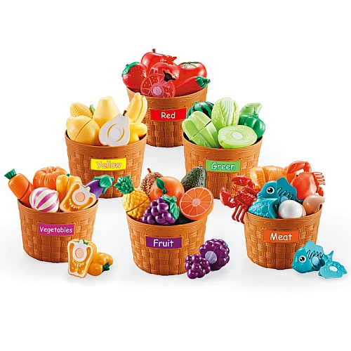 Розвиваючий набір для сортування Продукти в кошиках від Obetty