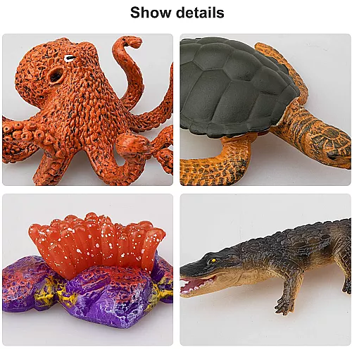 Развивающий набор фигурки Жизненный цикл морских животных (17 шт) от Toymany Развивающий набор фигурки Жизненный цикл морских животных (17 шт) от Toymany