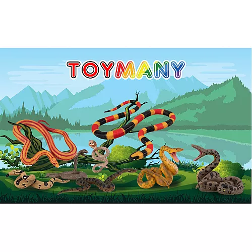 Розвиваючий набір міні фігурки Змії (8 шт) від Toymany Розвиваючий набір міні фігурки Змії (8 шт) від Toymany