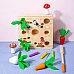 Развивающая магнитная игра сортер Морковки и червячки от Obetty