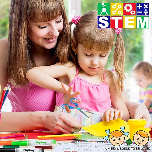 Набор для творчества STEM с трафаретами и наклейками