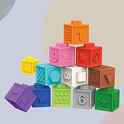 Развивающий набор Мягкие текстурированные кубики (12 шт) от Obetty