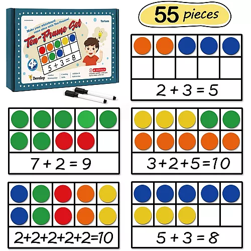 Навчальний математичний магнітний набір Рамки з фішками