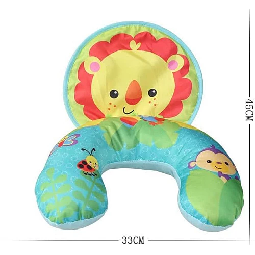 Развивающая детская подушка с погремушками