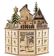 Адвент календар Різдвяне село з LED підсвічуванням