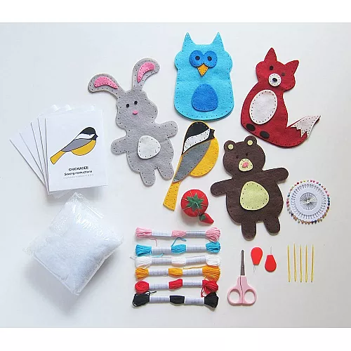 Набір для шиття Лісові тварини (5 шт) від Craftster's Sewing kits Набір для шиття Лісові тварини (5 шт) від Craftster's Sewing kits