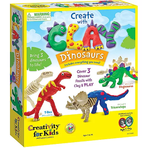 Набор для творчества Динозавры из глины (3 шт) от Creativity for Kids Набор для творчества Динозавры из глины (3 шт) от Creativity for Kids