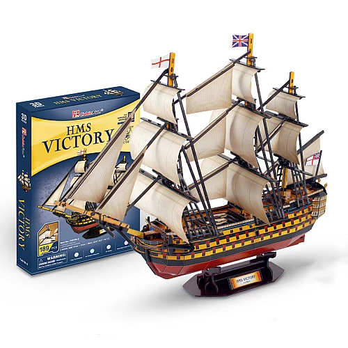 Развивающий 3D пазл корабль HMS VICTORY (189 деталей) от CubicFun Развивающий 3D пазл корабль HMS VICTORY (189 деталей) от CubicFun