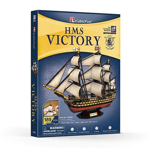 Развивающий 3D пазл корабль HMS VICTORY (189 деталей) от CubicFun Развивающий 3D пазл корабль HMS VICTORY (189 деталей) от CubicFun