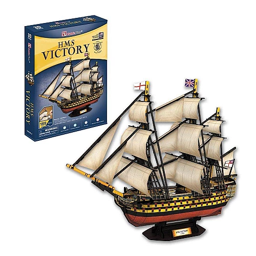 Развивающий 3D пазл корабль HMS VICTORY (189 деталей) от CubicFun Развивающий 3D пазл корабль HMS VICTORY (189 деталей) от CubicFun
