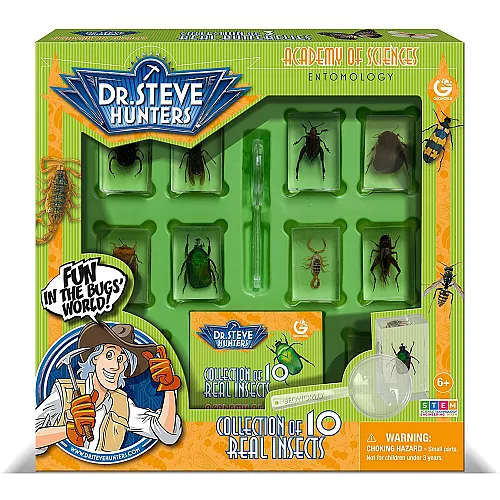 Научный набор Насекомые (10 шт) от Dr. Steve Hunters Научный набор Насекомые (10 шт) от Dr. Steve Hunters