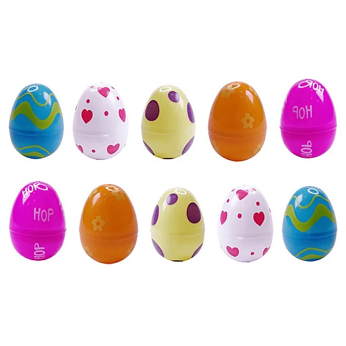 Набір Різнобарвні яйця з малюнком 6 см (10 шт) від Obetty